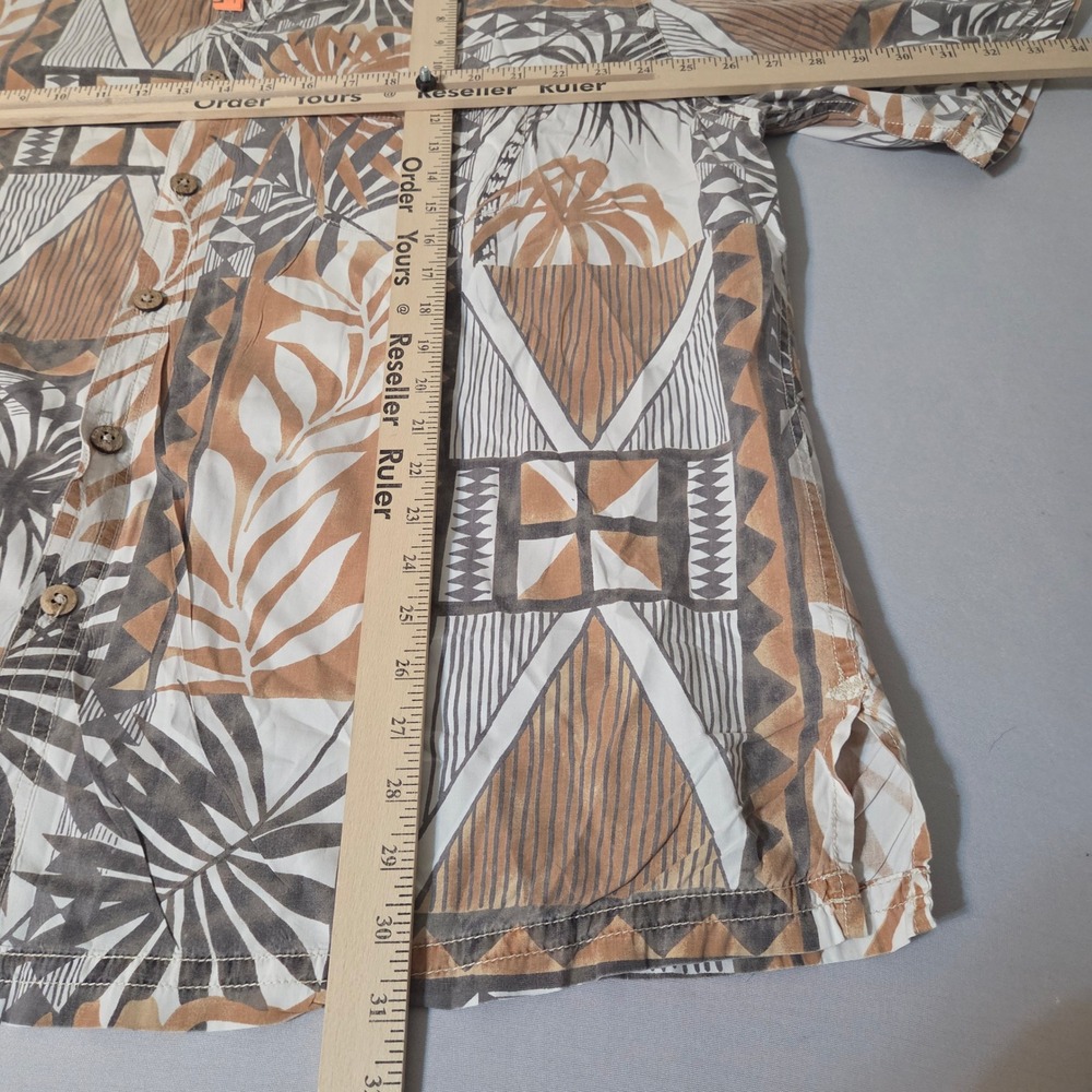 Kahala Button Up Shirt Mens 2XL Blue Brown Tropical Tribal Geometric 2 Pack - Picture 8 of 8